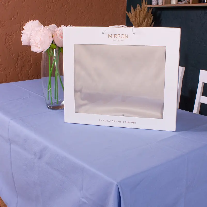 Скатерть MirSon №401 Satin Waterproof Chocolate 220x140 см - фото 4