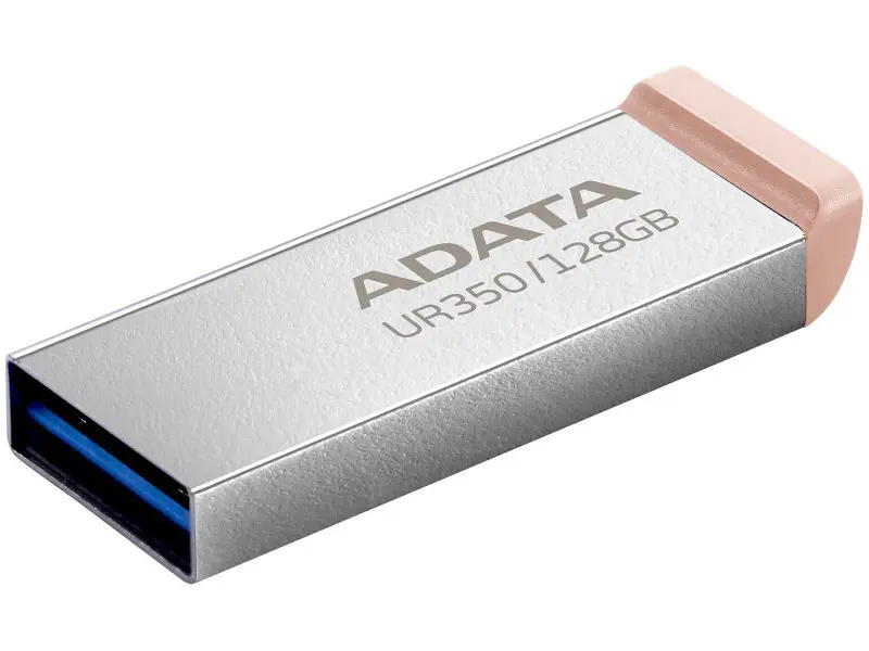 USB флеш накопичувач ADATA 128 GB UR350 Silver/Brown USB 3.2 (UR350-128G-RSR/BG) - фото 2