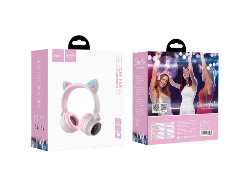 Навушники з мікрофоном Hoco W27 Cat Ear Grey - фото 8