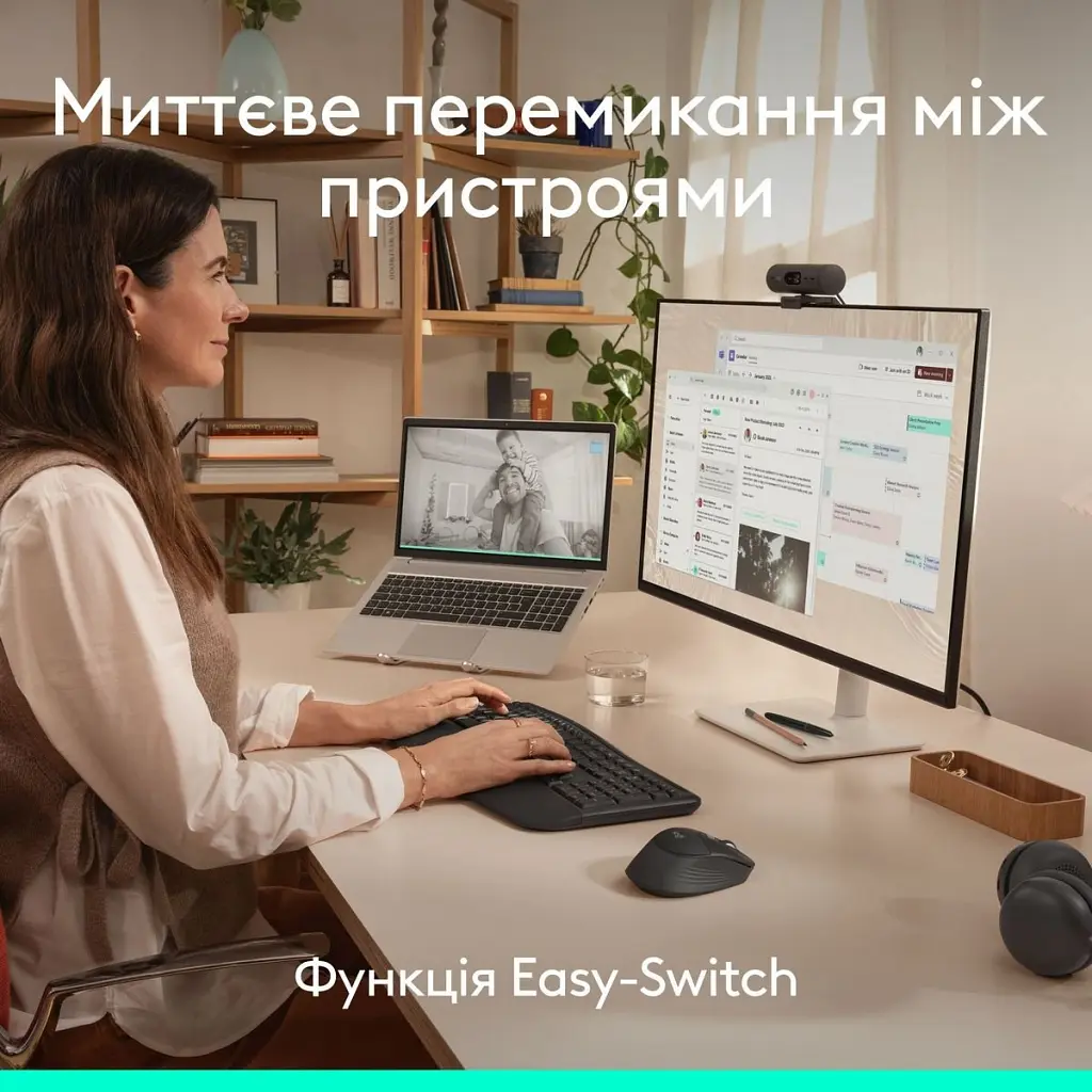Мишка Logitech Signature Comfort Plus M850L Wireless/Bluetooth/USB-C for Business Graphite (910-007704) - фото 7
