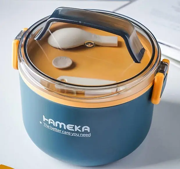 Многоразовый однослойный изолированный ланчбокс 1000ml - фото 2