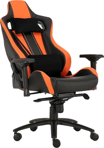 Геймерское кресло GT Racer черное с оранжевым (X-0715 Black/Orange) - фото 4