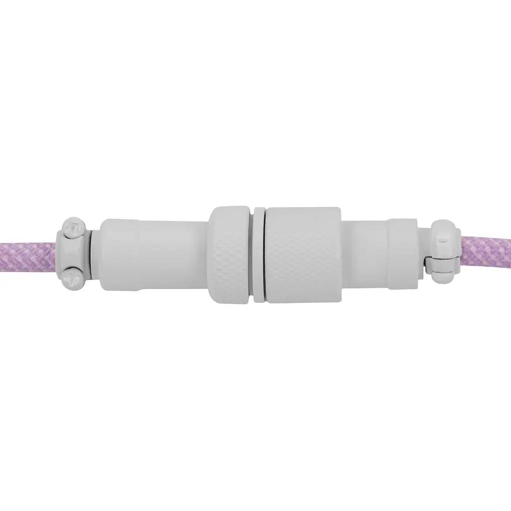 Кабель Keychron USB-A/USB-C > USB-C заряджання/синхронізації, 1.36м, Type-C, Coiled Aviator, фіолетовий - фото 4