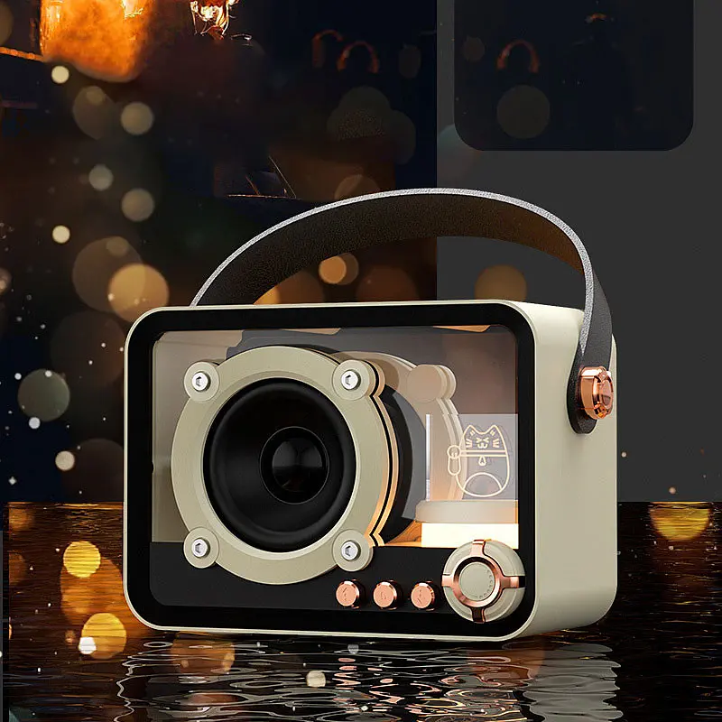 Bluetooth колонка QD05 Retro Style Biege - фото 3