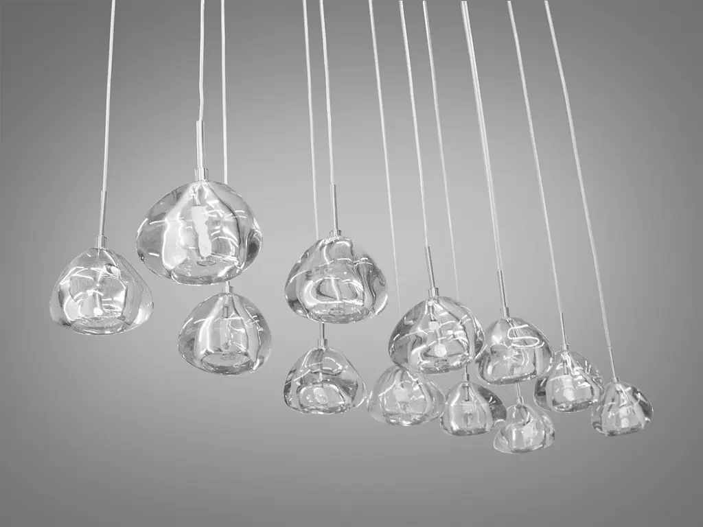 Люстра стельова LED Diasha 3004/12HR 12 ламп, 20W, G4, хром, сучасний стиль для коридору, кухні, офісу - фото 2