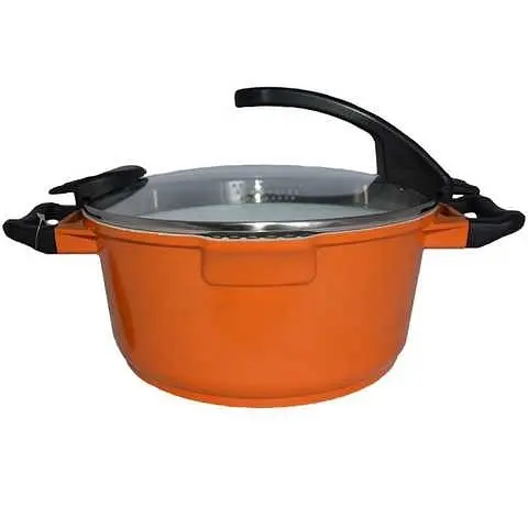 Каструля Barton Steel BS 4024 24 см 3,8 л orange - фото 2