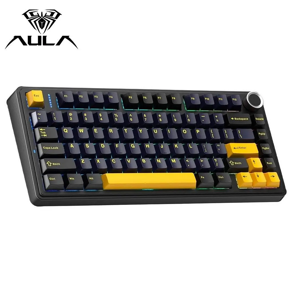 Бездротова клавіатура AULA F75 Thunder Black | RGB підсвітка - фото 3