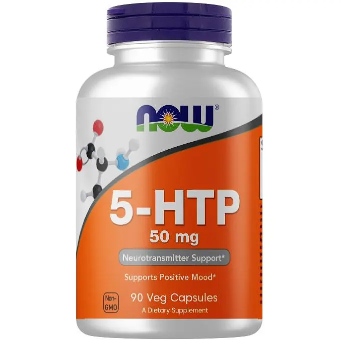 Амінокислота NOW 12-HTP 50 mg, 90 вегакапсул - фото 1