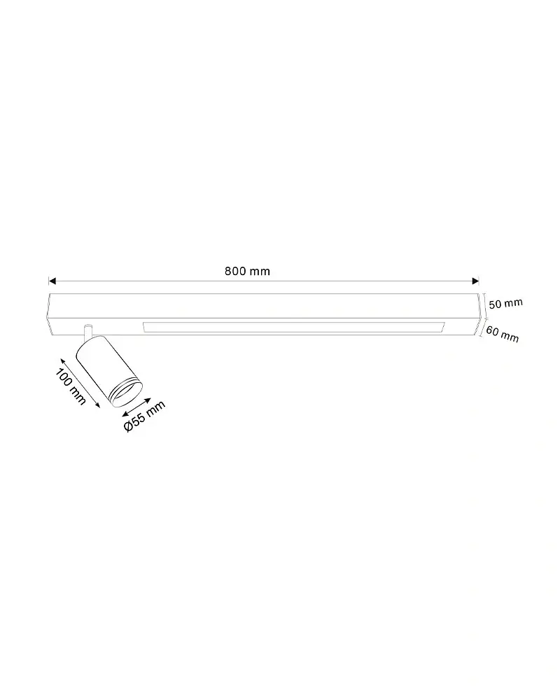 Стельовий світильник Goldlux 327376 Paris GU10+Led 2x10+24W 4000K 1800Lm IP20 Чорний - фото 3