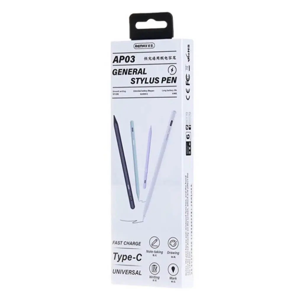 Стилус "REMAX Fast Charging Stylus Pen (Universall) AP03" White - фото 2
