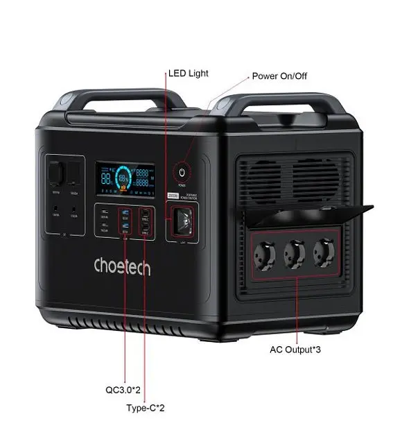 Зарядна станція портативна Choetech BS006 2000Wh 2000W - фото 2