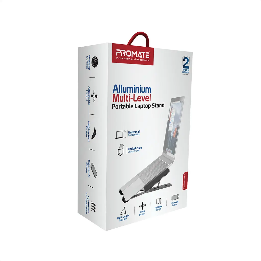 Охолоджуюча пiдставка для ноутбука Promate PocketMount Сірий - фото 6