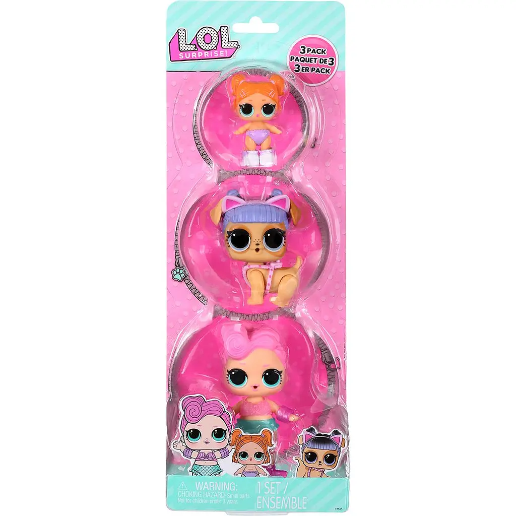 Набор игровых фигурок L.O.L. Surprise OPP Tot + Pet + Lil Sis Вейвс, Канзас К9, Лил Битс (987864) - фото 4