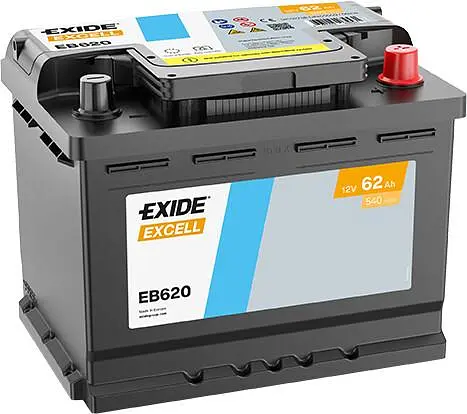 Автомобільний акумулятор EXIDE Excell 6СТ-62Ah АзЕ 540A (EN) EB620