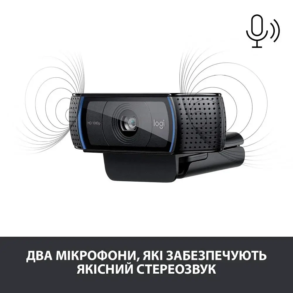 Веб-камера Logitech C920 HD Pro (960-001055) з мікрофоном - фото 10