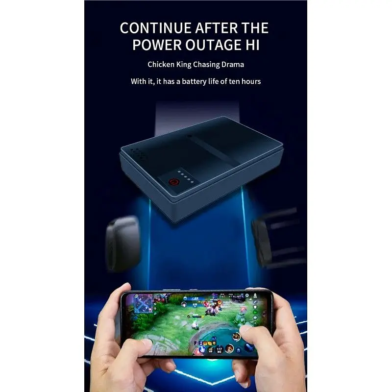 ИБП UPS для роутера DC1018P 12V/ 9V/ 5V 10400 mAh для устройств постоянного тока DC дизайн 2 черный - фото 7