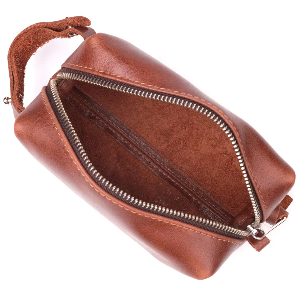 Кожаная косметичка мужская GRANDE PELLE 15х8х7 см sum0020989 - фото 4