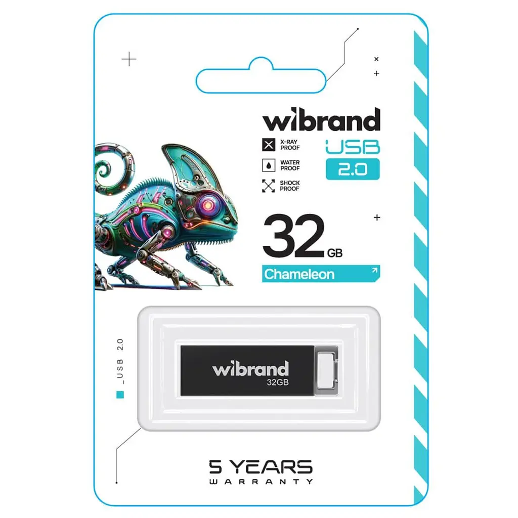 Flash Wibrand USB 2.0 Chameleon 32Gb Black - фото 2