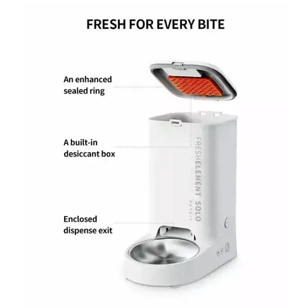 Смарт годівниця PETKIT Fresh Element SOLO Smart Pet Feeder P570-W White - фото 4