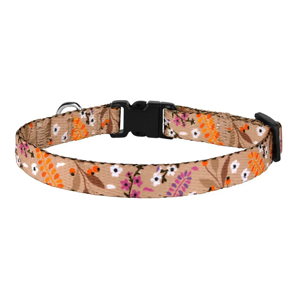 Нашийник для котів BronzeDog Urban XS квіти бежевий 1x18-28 см 49/1414 - фото 2