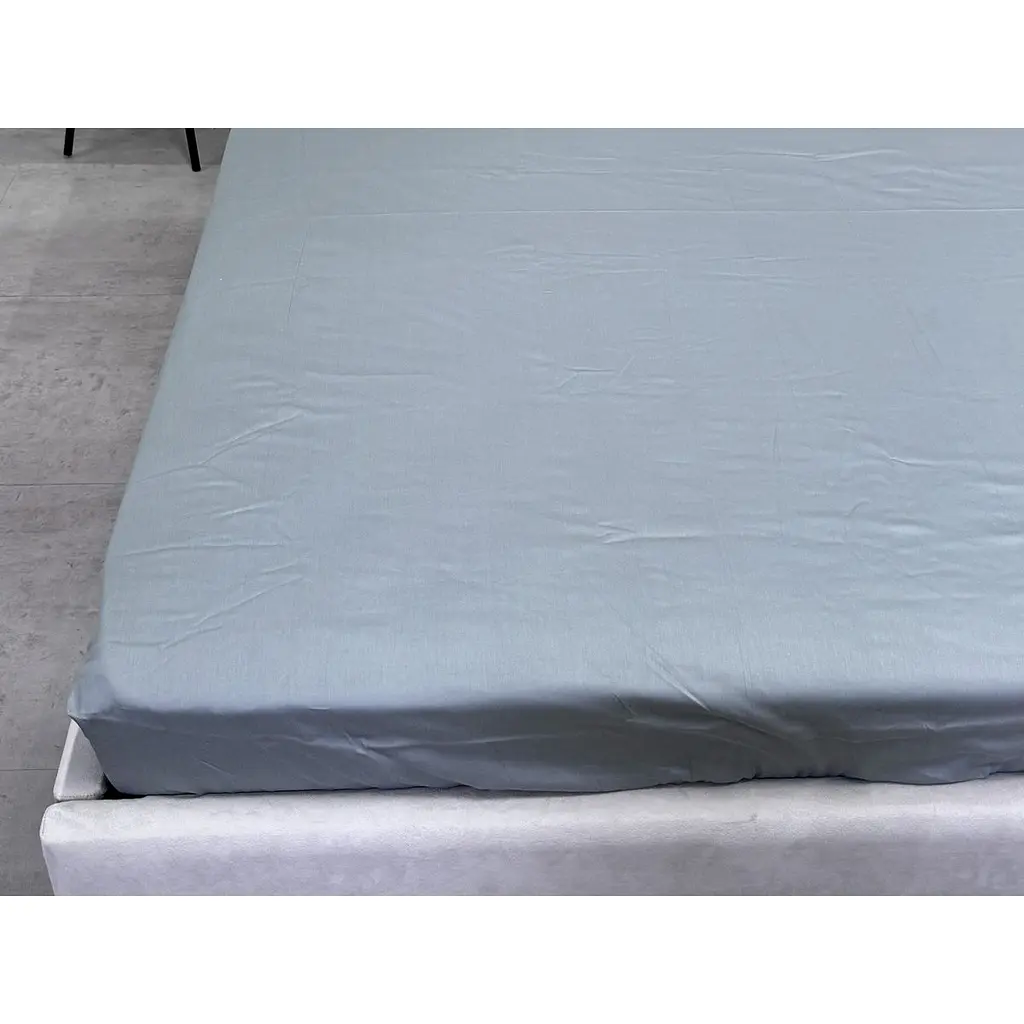 Простирадло Ecotton Natural Grey на резинці сатин 180х200 см сіре (24858) - фото 4