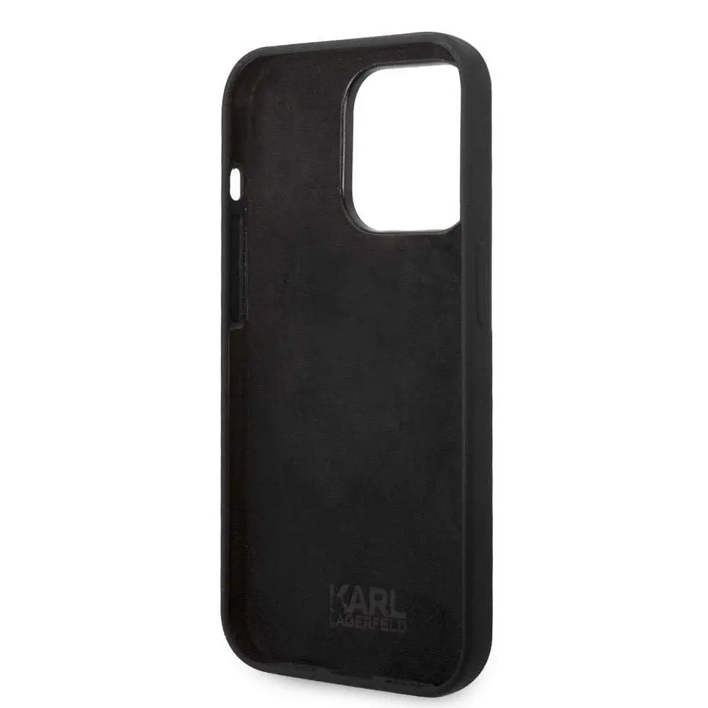 Чехол Karl Lagerfeld Liquid SilicOne Ikonik NFT для iPhOne 14 Pro Black - фото 5
