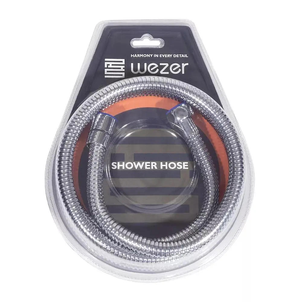 Душевой шланг 150 см хром Wezer WKR-008-150, Хром - фото 2