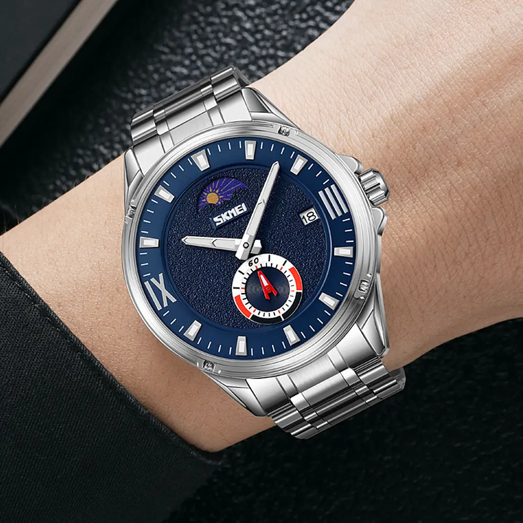 Наручний годинник чоловічий 9326SIBU Silver-Blue Skmei acs0030909 - фото 3