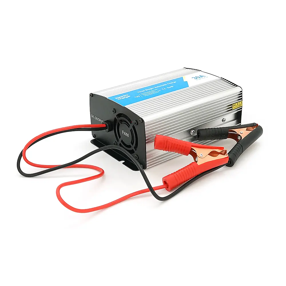 Універсальне ЗУ для акумулятора BPC-1230 (AGM, GEL), AC220V, DC14,5, Струм заряду 12V/30A, LCD, крокодили - фото 3