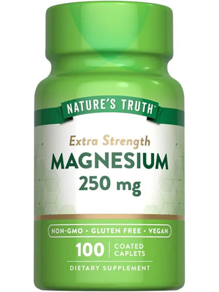 Магній, Magnesium, підвищена сила дії, 250 мг, 100 каплет Nature's Truth vit0003217