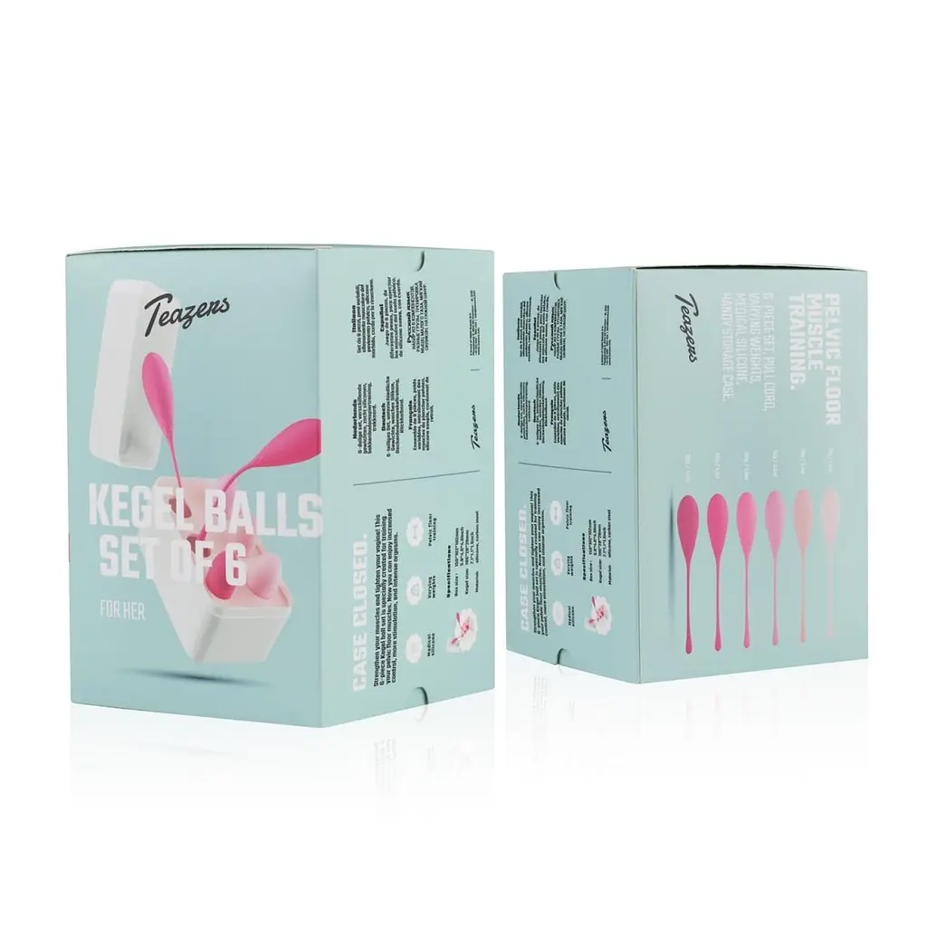 Набір вагінальних кульок Teazers Kegel Balls Set, 6 шт (рожевий) - фото 6