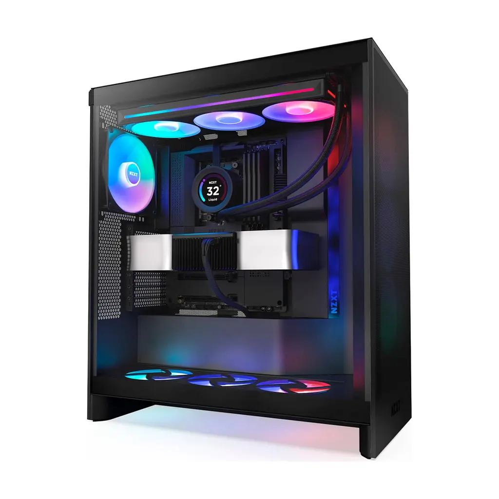 Корпус для ПК NZXT H7 Flow RGB All Black (CM-H72FB-R1) - фото 10