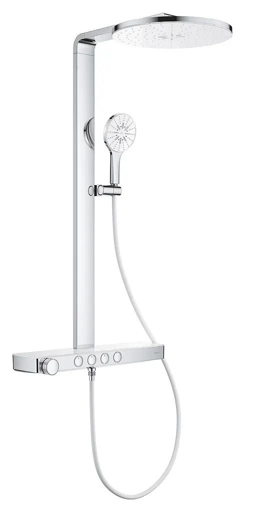 Душова система з термостатом для настінного монтажу Grohe Rainshower Aqua Pure 1016800000, Хром - фото 2