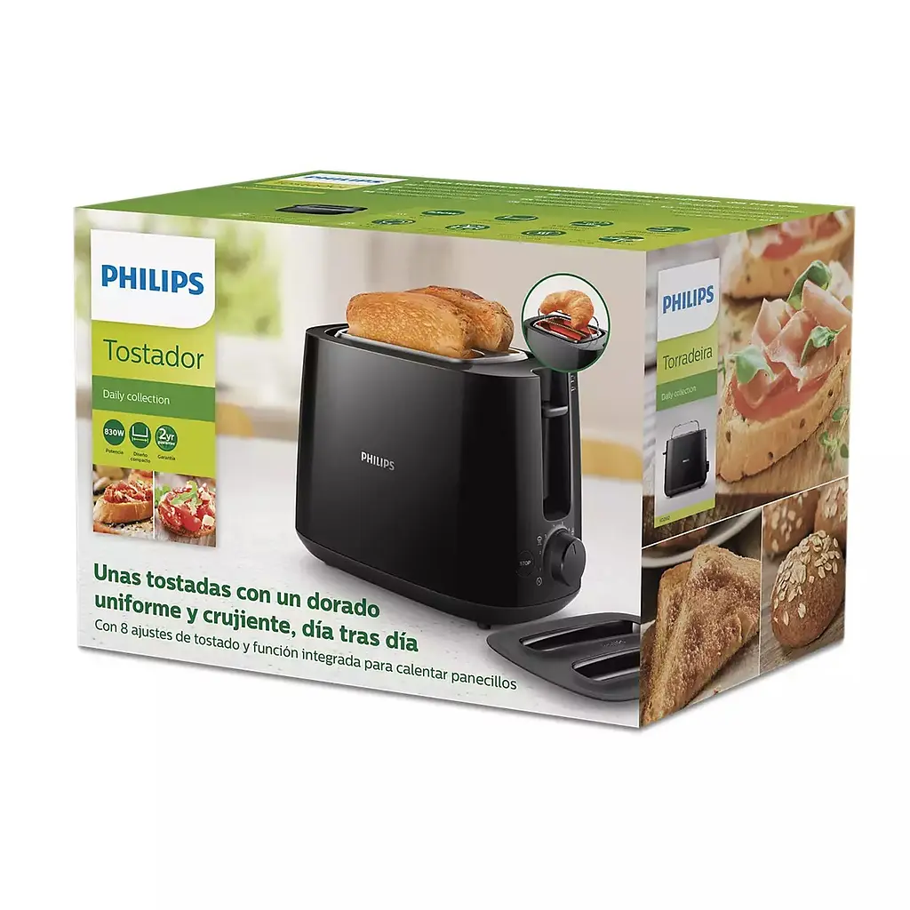 Тостер Philips Daily Collection  HD2582/90 чорний - фото 3