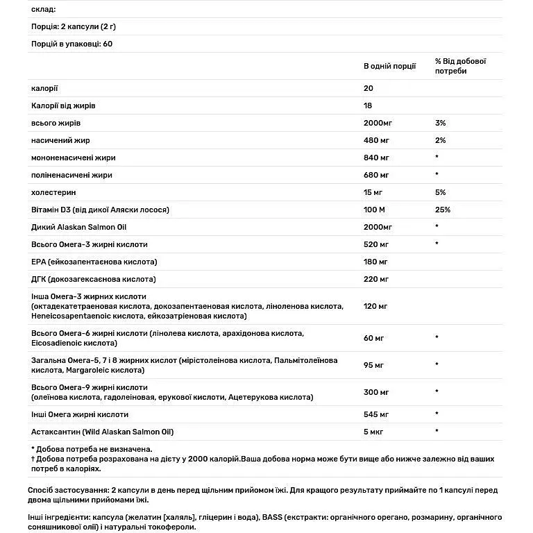 Омега-3 Life Extension Super Omega-3 2000 мг 60 капсул (LEX-19856) - фото 4