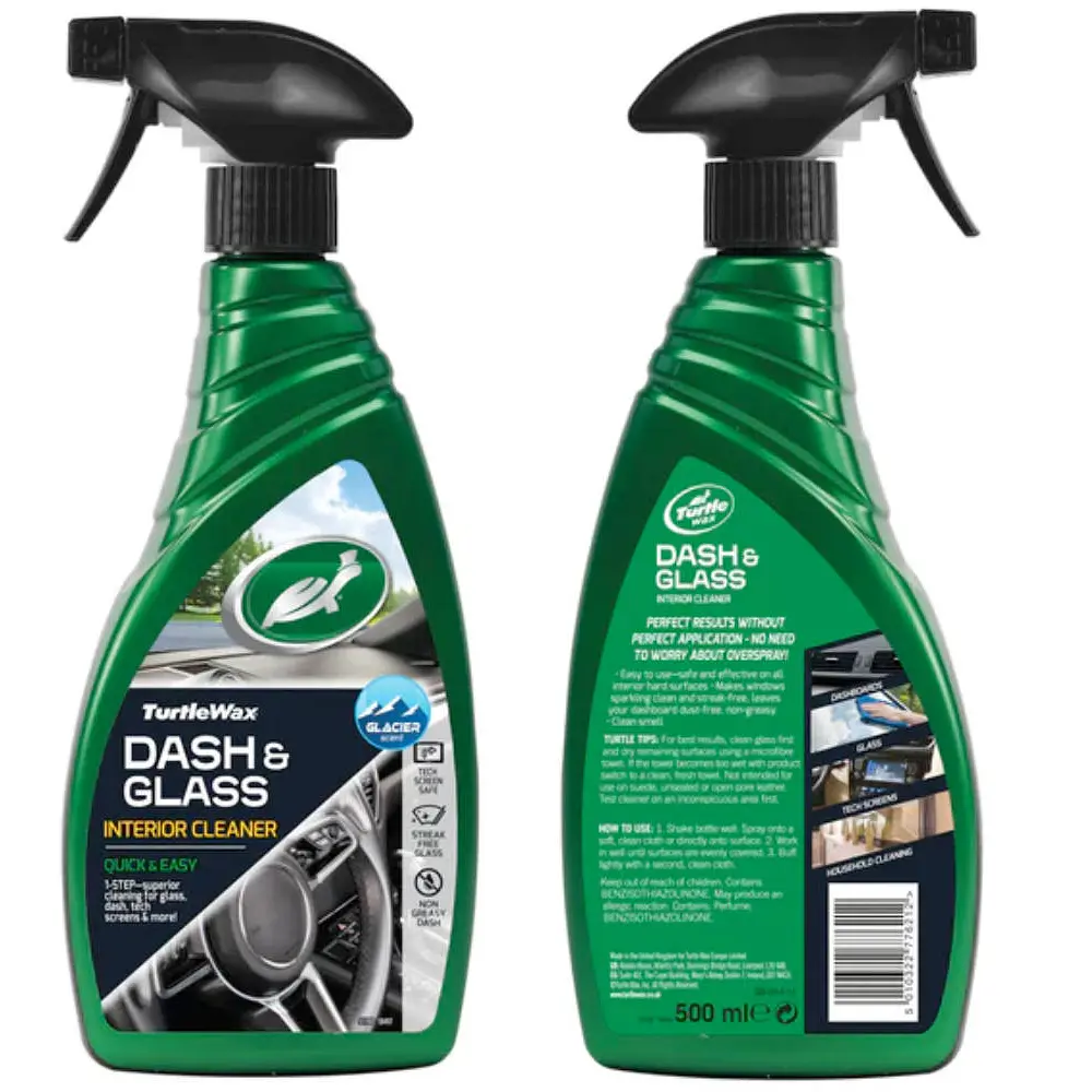 Універсальний очисник скла та пластику салону Turtle Wax Dash & Glass Cleaner Quick & Easy 500 мл (52803)