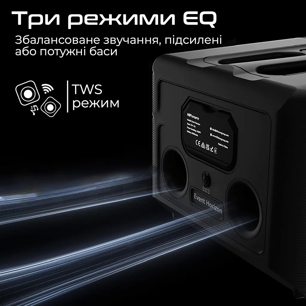 Акустична система HiFuture Event Horizon 100W Black (event horizon.black) - фото 5
