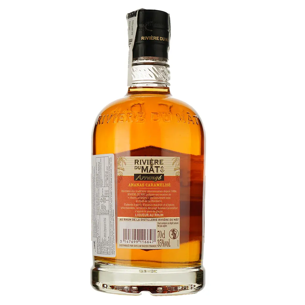 Ром La Martiniquaise Riviere du Mat Arrange Ananas Caramelise, 35%, 0,7 л - фото 2