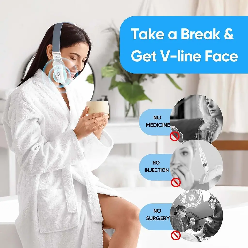 Електричний масажер V-Face FaceLift для обличчя з блакитним світлом - фото 3