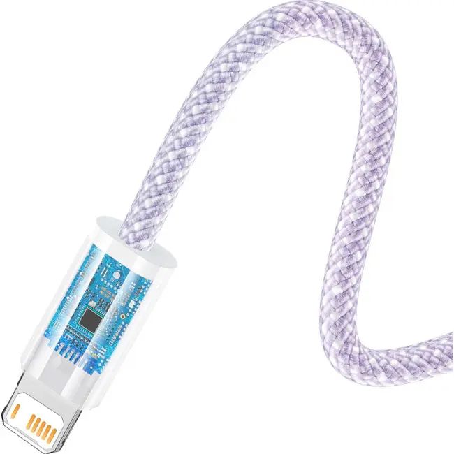 Кабель Baseus Dynamic 2 Series Fast Charging Cable USB to Lightning 2.4A 1m CALD040005 Purple - фото 4