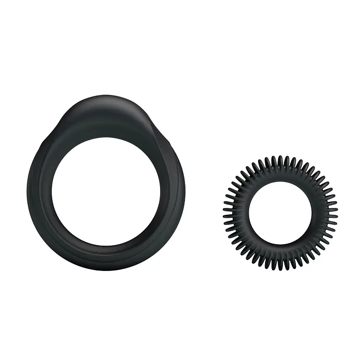 Ерекційні кільця Ring Manhood чорні - фото 2