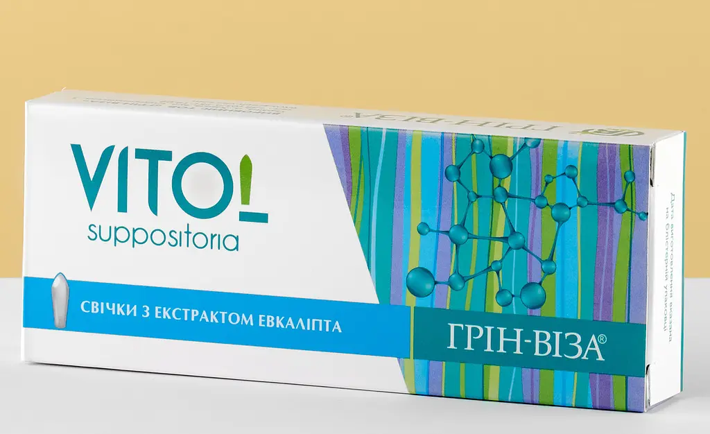 Свічки "Вітол" з екстрактом евкаліпта 10 шт, мають протимікробну та протизапальну дію Грін-Віза - фото 3