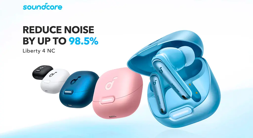 Навушники SoundCore Liberty 4 NC Light Blue (A3947G61) [94015] - фото 10