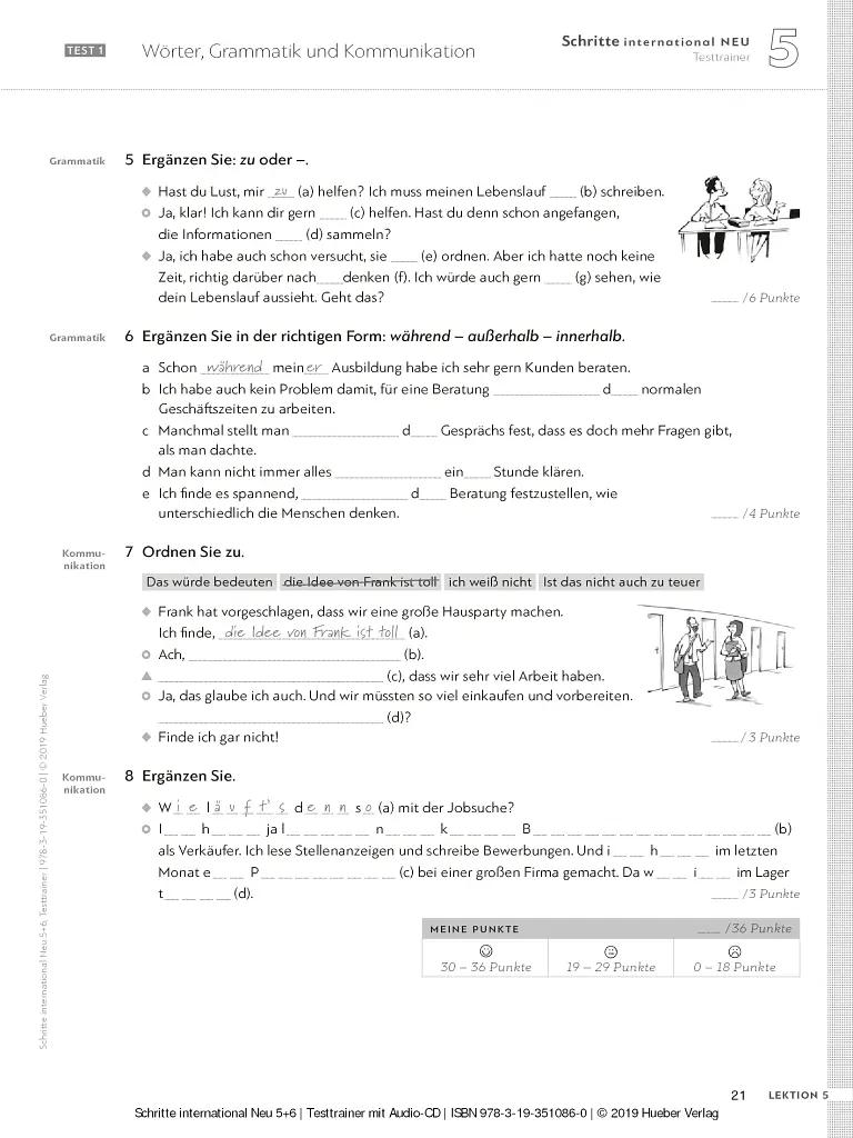 Schritte international Neu 5+6. Testtrainer + CD - фото 4