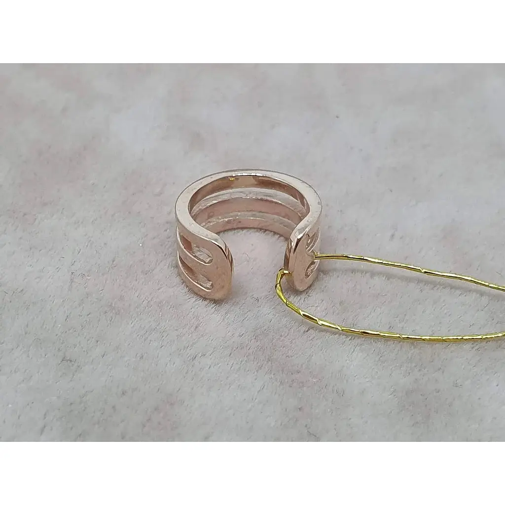 Золотая серьга-каффа на хеликс Платон. 1С364/00Б - фото 4