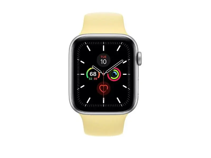 Смарт-годинник Apple Watch Series 5 GPS 44mm Silver Aluminum w. Lemon Cream (MWT32) - фото 2