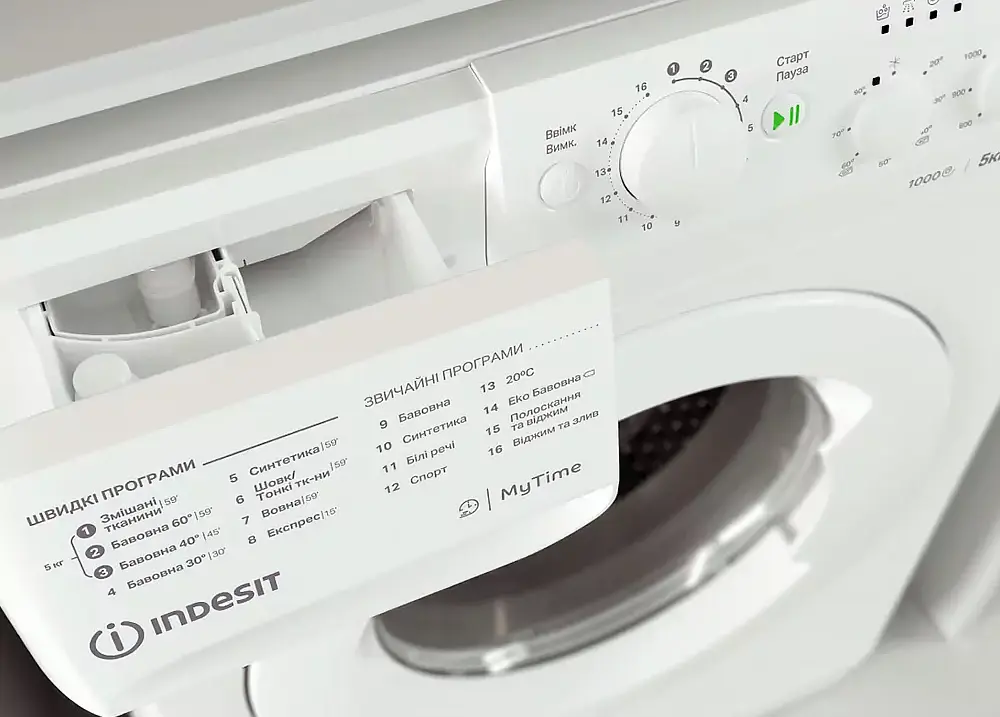 Пральна машина автоматична Indesit OMTWSC 51052 W (7255058) - фото 6