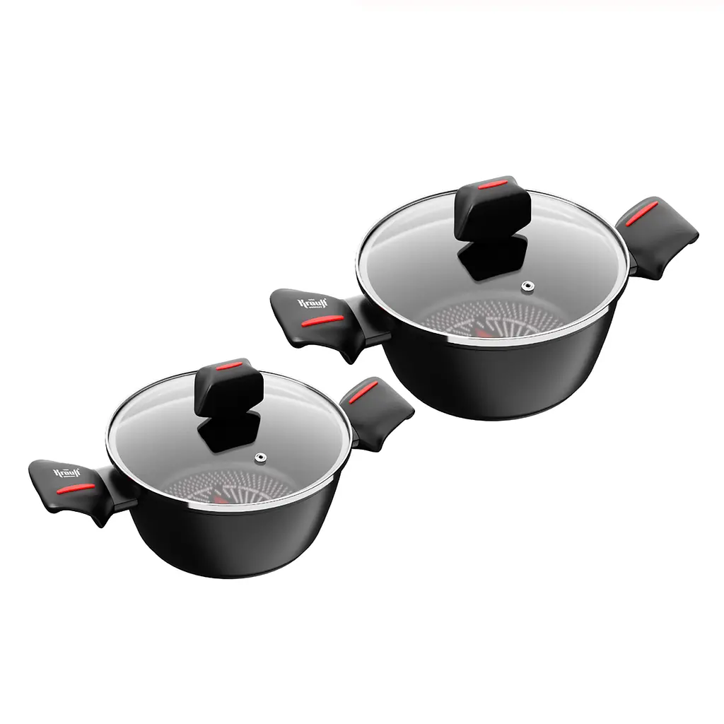 Каструля з кришкою Smart Fry 2,3л, 6,6л + Френч-прес Krauff 1 л