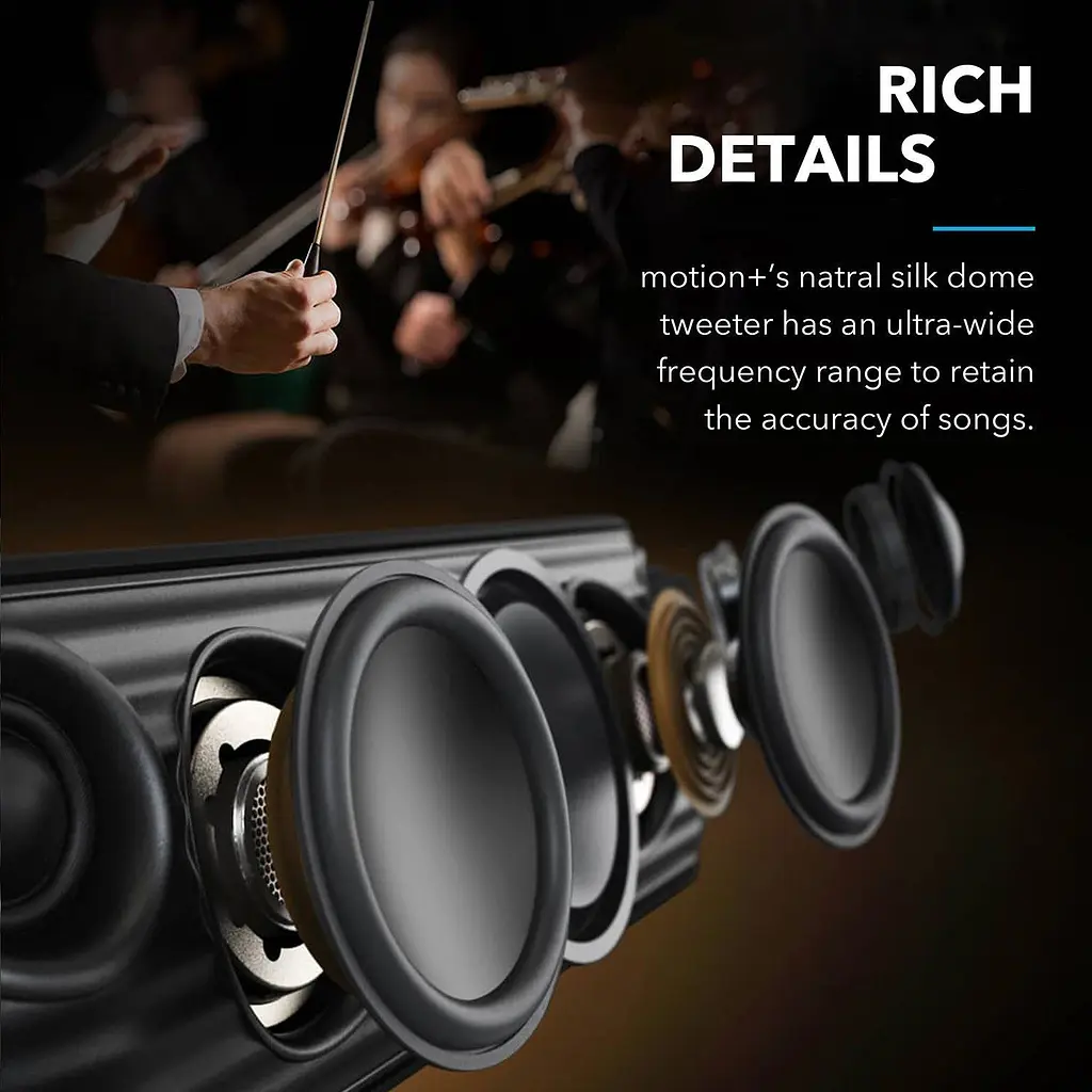Портативна акустика Anker SoundCore Motion+ Black (A3116011) [159313] - фото 5