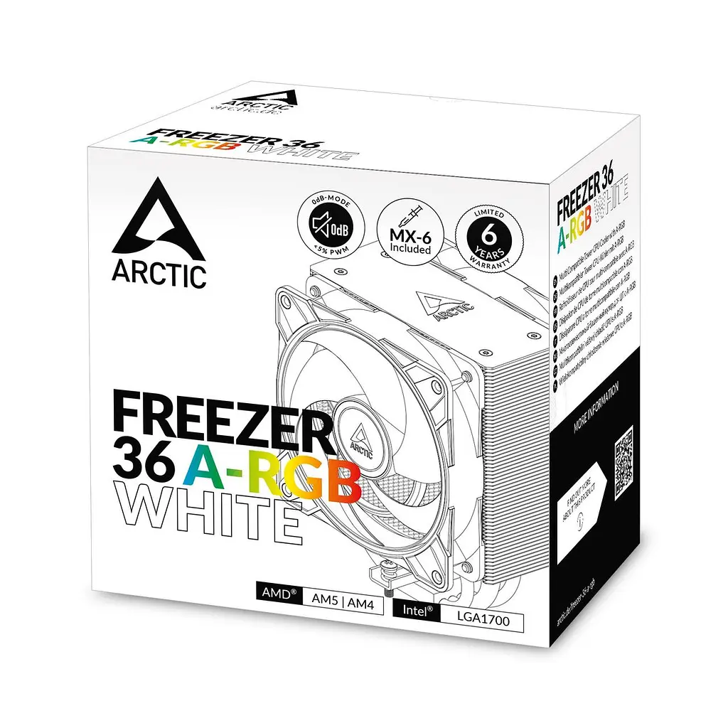 Система охолодження для комп’ютерного процесора Arctic Freezer 36 ACFRE00125A A-RGB/White - фото 8